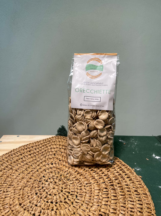 ORECCHIETTE – PASTA ARTIGIANALE DI SEMOLA DI GRANO DURO VARIETÀ ANTICA SARAGOLLA MACINATO A PIETRA