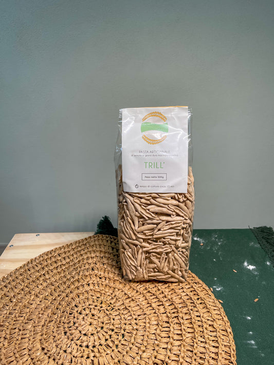 TRILL – PASTA ARTIGIANALE DI SEMOLA DI GRANO DURO VARIETÀ ANTICA SARAGOLLA MACINATO A PIETRA
