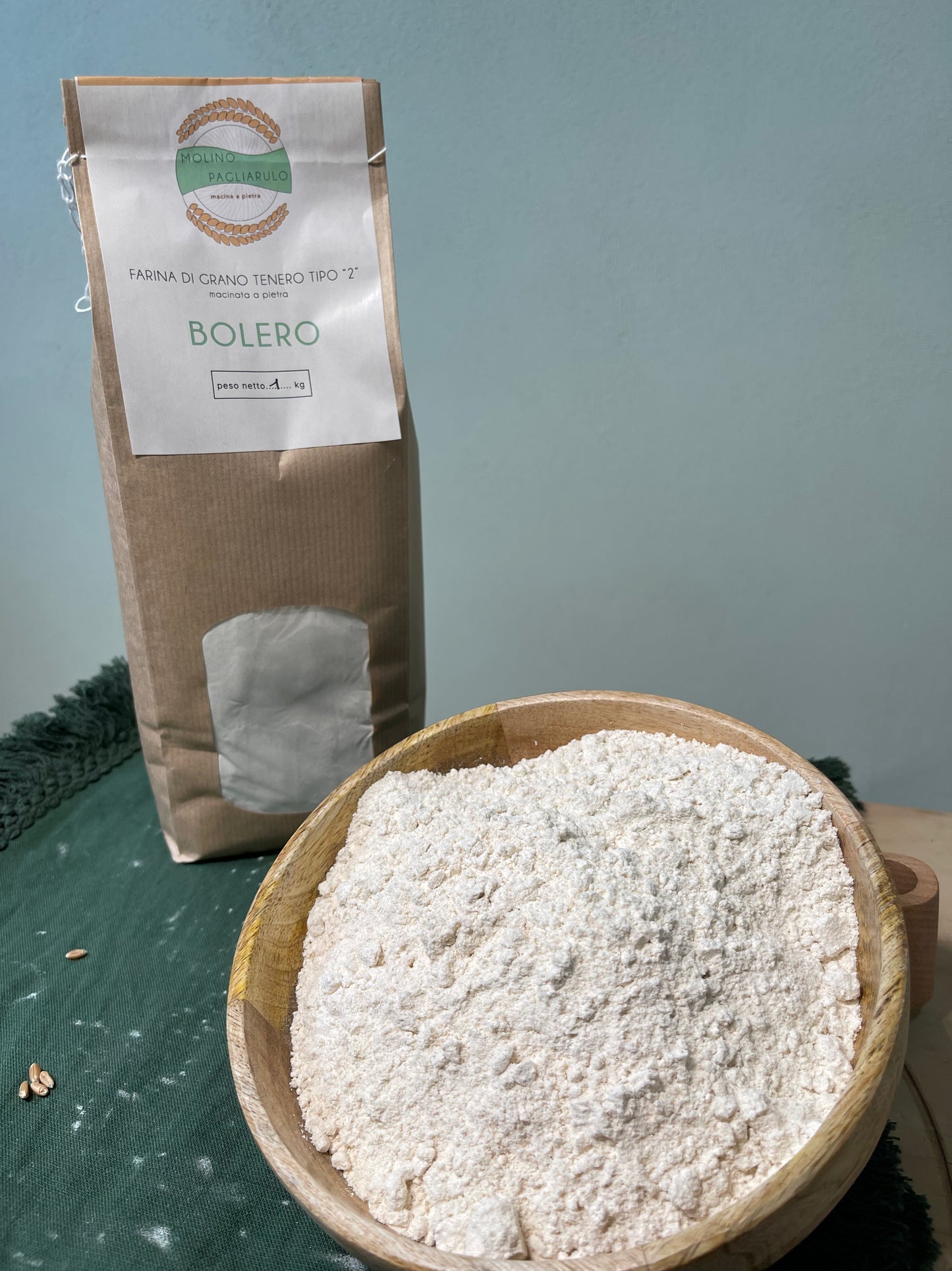 FARINA DI GRANO TENERO VARIETÀ BOLERO TIPO 2 macinato a pietra