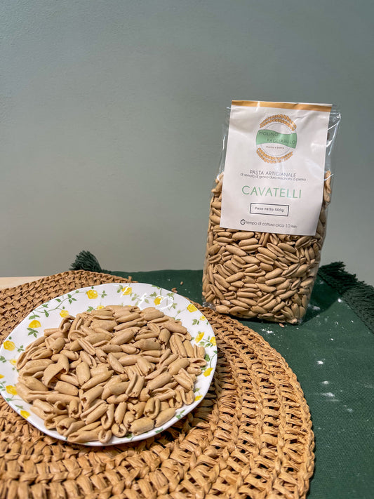 CAVATELLI – PASTA ARTIGIANALE DI SEMOLA DI GRANO DURO VARIETÀ ANTICA SARAGOLLA MACINATO A PIETRA